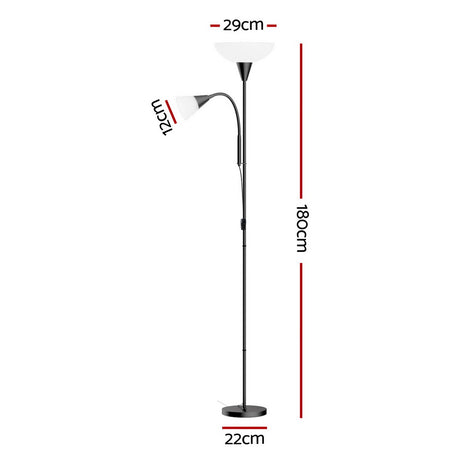 Modern Mother and Child Floor Lamp — Black — Allure Home Collections