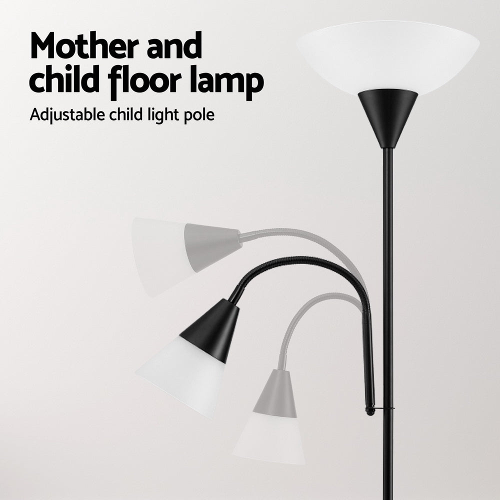 Modern Mother and Child Floor Lamp — Black — Allure Home Collections