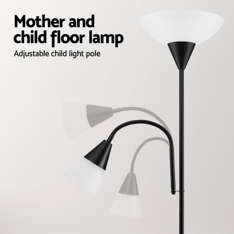 Modern Mother and Child Floor Lamp — Black — Allure Home Collections