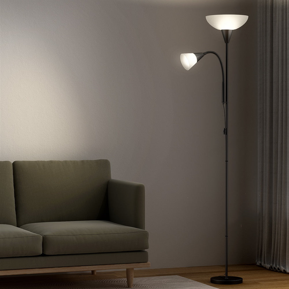 Modern Mother and Child Floor Lamp — Black — Allure Home Collections