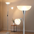Mother and Child Floor Lamp Silver