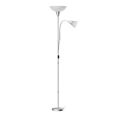 Modern Mother and Child Floor Lamp — Silver — Allure Home Collections