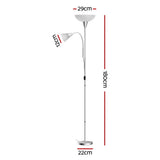 Modern Mother and Child Floor Lamp — Silver — Allure Home Collections