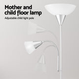 Modern Mother and Child Floor Lamp — Silver — Allure Home Collections