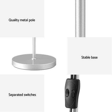 Modern Mother and Child Floor Lamp — Silver — Allure Home Collections