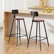 Artiss vintage metal bar stools set of 2 — industrial design — Allure Home Collections
