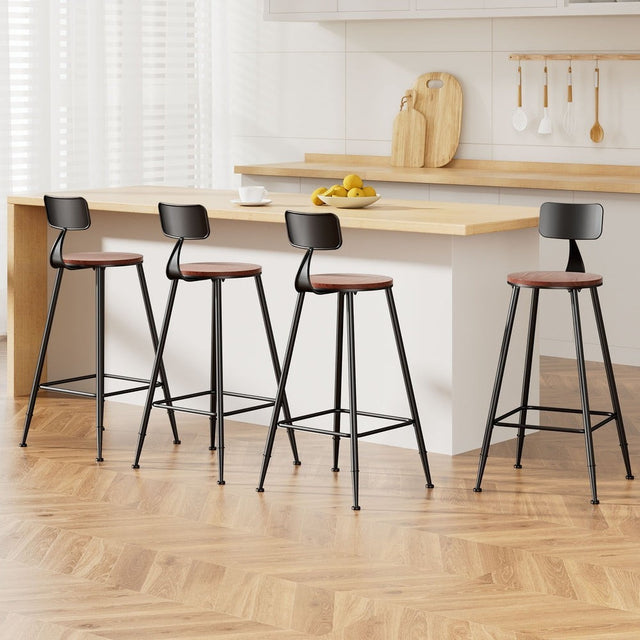 Surf beach industrial bar stool dark brown in a modern kitchen