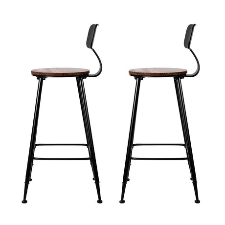 Close up of the surf beach industrial bar stool dark brown seat and frame