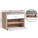 Artiss NIVA White Shoe Rack Cabinet Bench — 8 Pairs, Plush Hidden Design — Allure Home Collections
