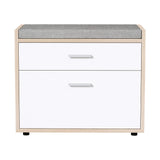 Artiss NIVA White Shoe Rack Cabinet Bench — 8 Pairs, Plush Hidden Design — Allure Home Collections