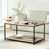 Artiss Olin 93cm Rectangular Walnut Coffee Table — Allure Home Collections