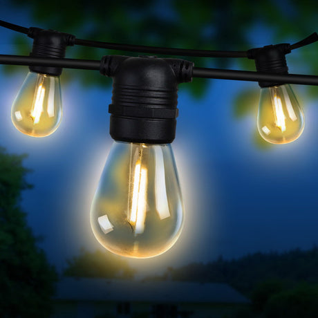23m LED Festoon String Lights Outdoor for Weddings Parties and Events — Allure Home Collections