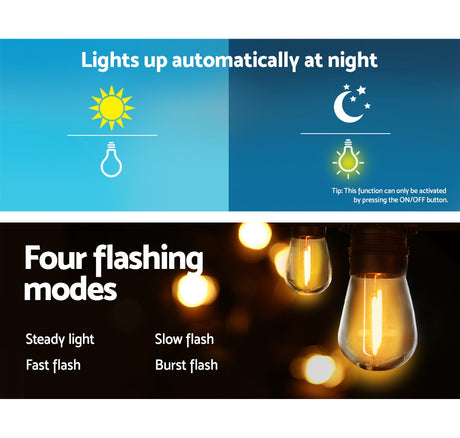 Allure Home Collections 17m Solar Festoon Lights