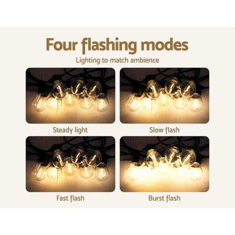 Allure Home Collections 17m Solar Festoon Lights