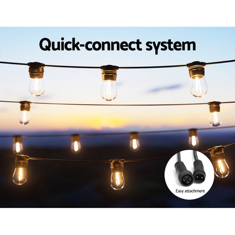 Allure Home Collections 17m Solar Festoon Lights