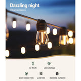 59m Solar-Powered LED Festoon String Lights