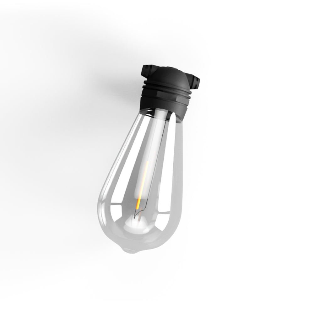 17m Solar LED Festoon String Lights