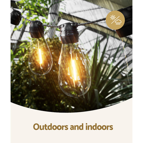 17m Solar LED Festoon String Lights