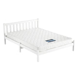Pine Bed Frame with Medium Firm Innerspring Mattress, Double