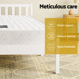 Pine Bed Frame with Medium Firm Innerspring Mattress, Double