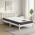 Single Bed Frame and Mattress Set, Solid Pine White 16cm