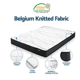 Metal Bed Frame and Medium Firm Bonnell Spring Mattress Set, 16cm Double