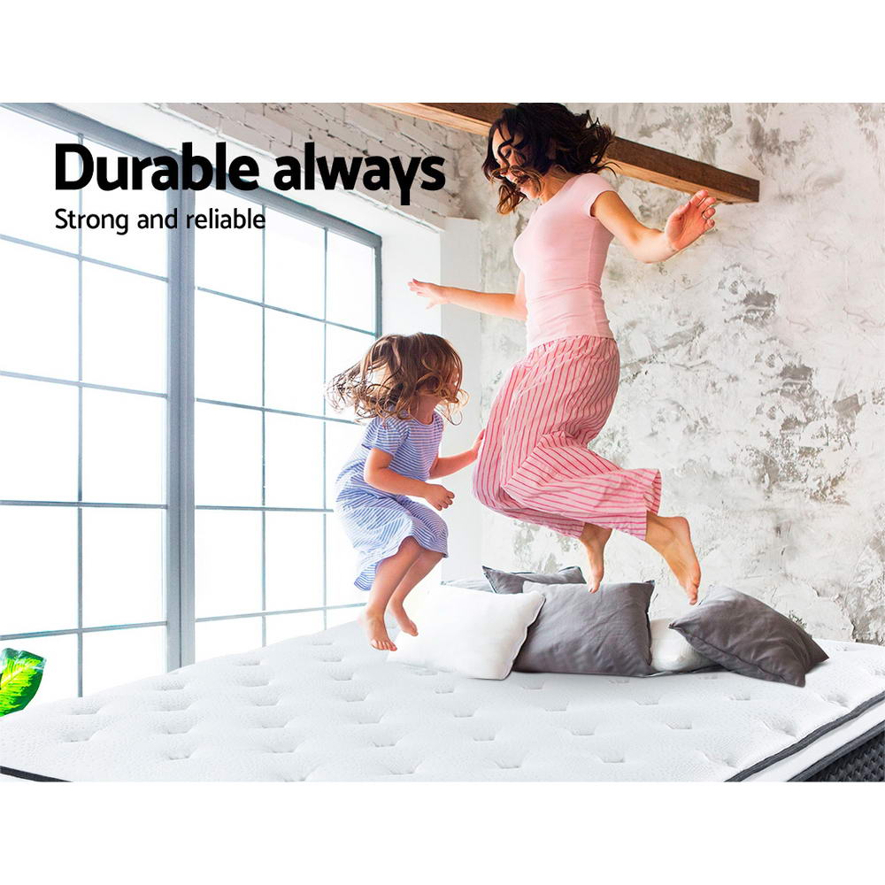 Giselle Bedding 21cm Euro Top Bonnell Spring Mattress — Hourglass Coils — Allure Home Collections