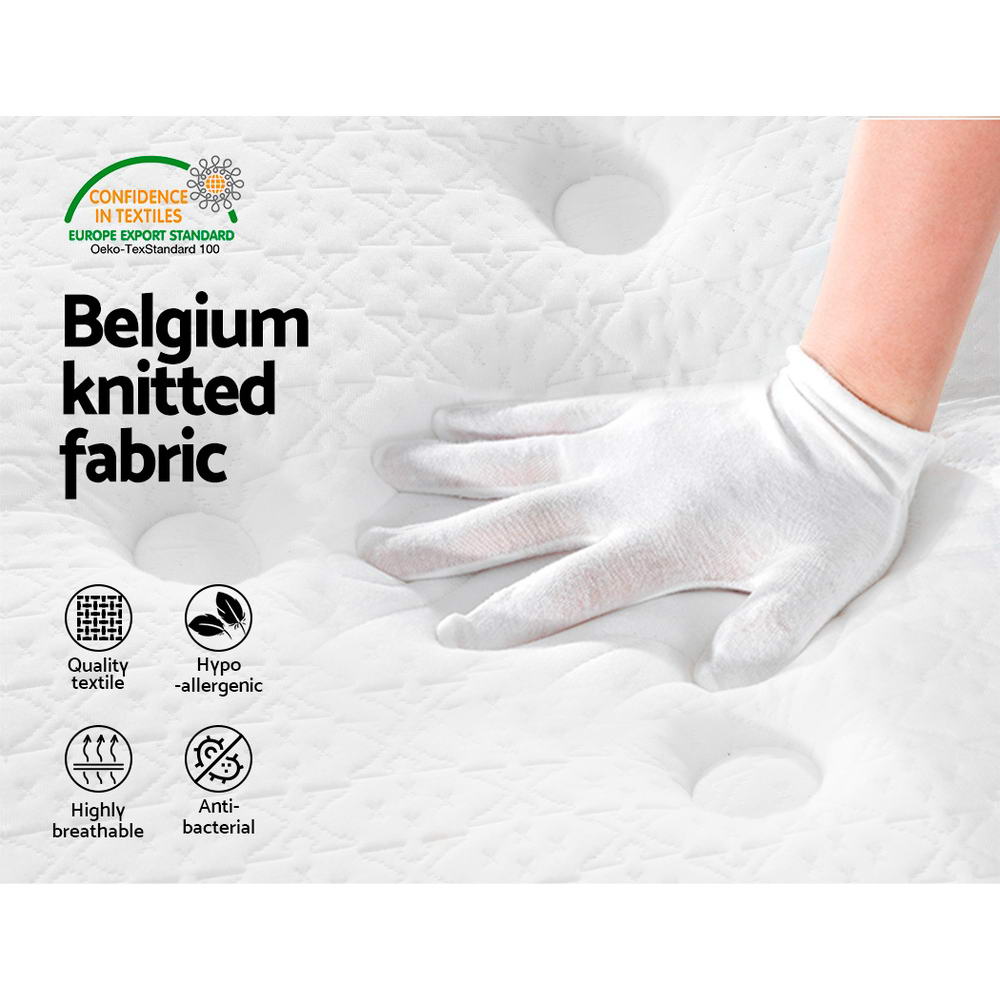 Giselle Bedding 21cm Euro Top Bonnell Spring Mattress — Hourglass Coils — Allure Home Collections