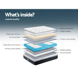Giselle Bedding 21cm Euro Top Bonnell Spring Mattress — Hourglass Coils — Allure Home Collections