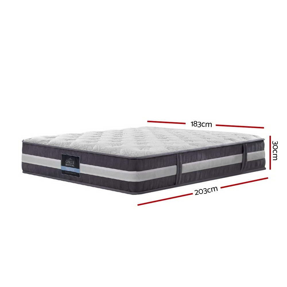 Medium Firm 7 Zone Pocket Spring Mattress, 30cm King - Allure Home Collections