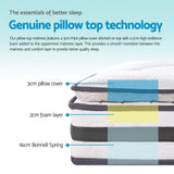 Giselle Bedding 21cm Pillow Top Bonnell Spring Mattress — Breathable Construction — Allure Home Collections
