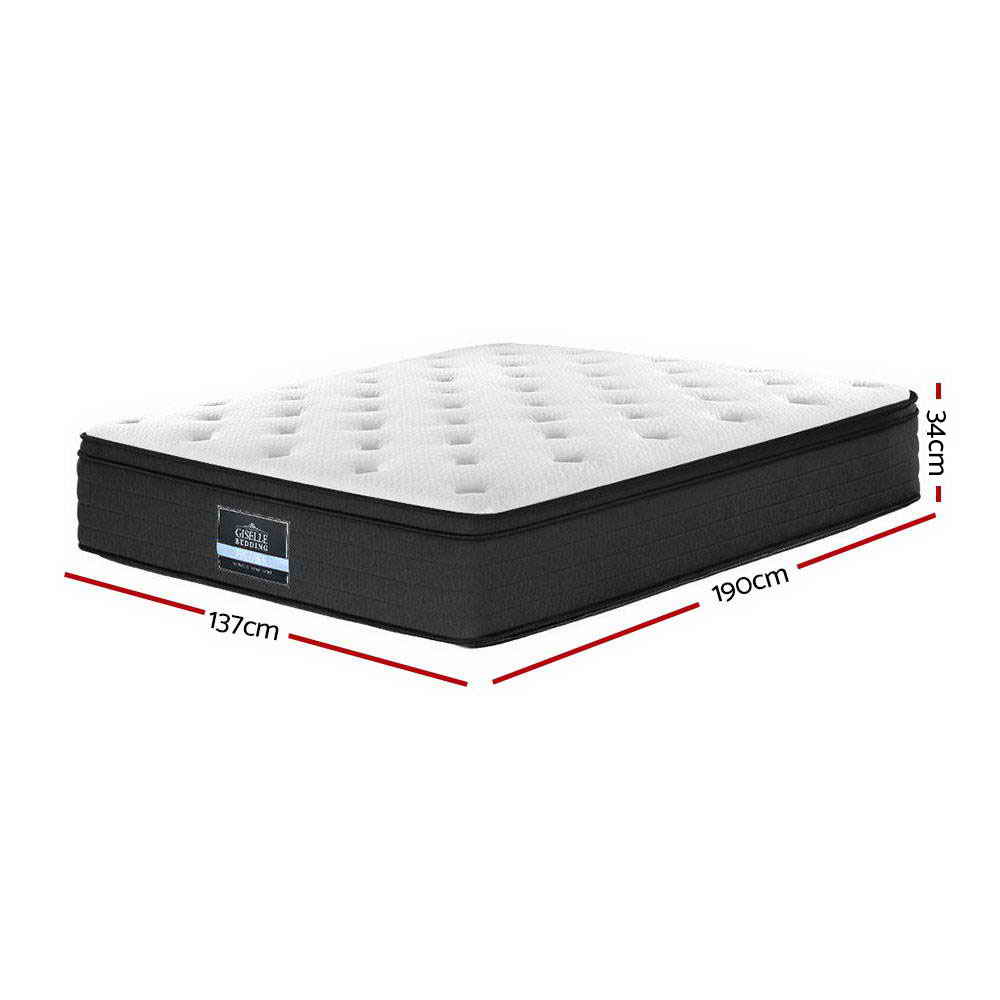 Medium Firm 7 Zone Euro Top Pocket Spring Mattress, 34cm Double