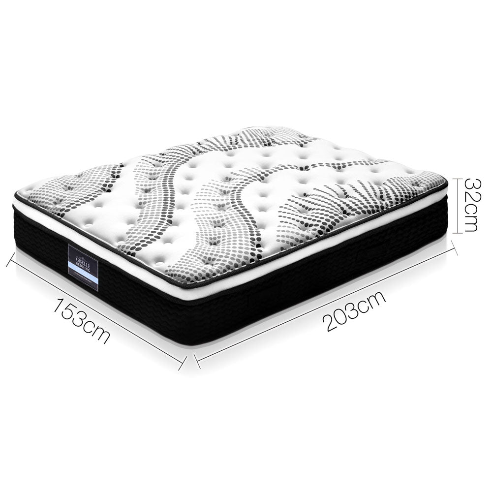Medium 5 Zone Euro Top Pocket Spring Mattress, 32cm Queen