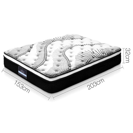 Medium 5 Zone Euro Top Pocket Spring Mattress, 32cm Queen