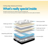 Medium 5 Zone Euro Top Pocket Spring Mattress, 32cm Queen