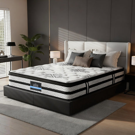 Medium Firm Euro Top Pocket Spring Mattress, 34cm Queen
