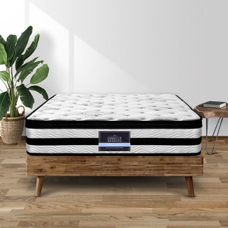 Giselle Bedding Euro Top Medium-Firm Pocket Spring Mattress — Plush Padding, Advanced Coils — Allure Home Collections