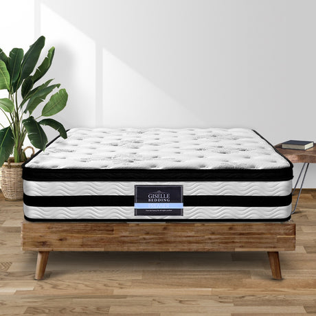 Giselle Bedding Euro Top Medium-Firm Pocket Spring Mattress — Plush Padding, Advanced Coils — Allure Home Collections