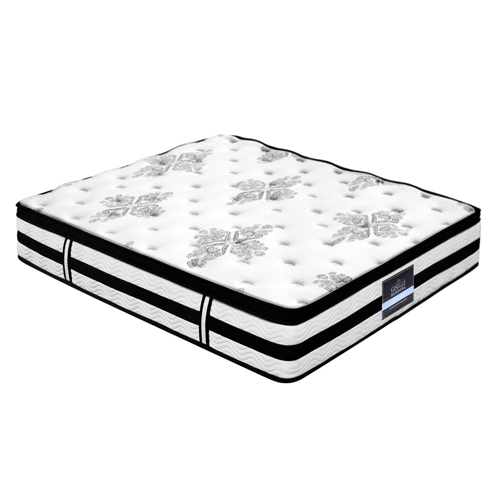 Medium firm euro top pocket spring mattress, 34cm super king