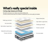 Medium firm euro top pocket spring mattress, 34cm super king