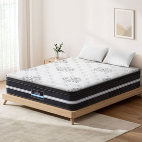 Medium Firm Gel Memory Foam Euro Top Mattress, 34cm Double