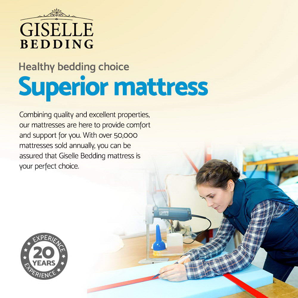 Medium Firm Gel Memory Foam Euro Top Mattress, 34cm Double (image 4)