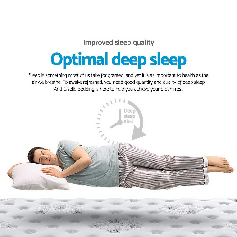 Giselle Bedding 34cm Cool Gel Euro Top Mattress — Belgium Knitted, Medium Firm — Allure Home Collections