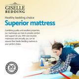 Giselle Bedding 34cm Cool Gel Euro Top Mattress — Belgium Knitted, Medium Firm — Allure Home Collections