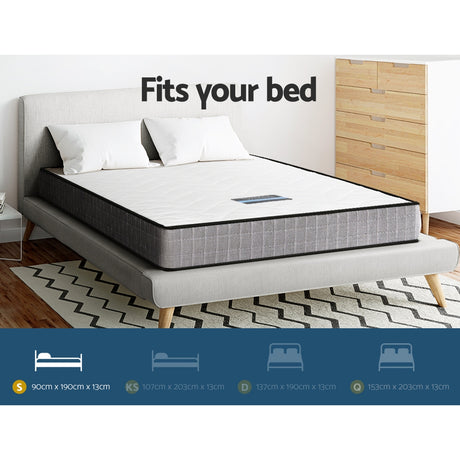Giselle Bedding Alessio Bonnell Spring Mattress — Soft Quilting, Luxury Knitted Fabric — Allure Home Collections