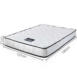 Giselle Bedding Peyton 21cm Pocket Spring Mattress — Tight Top, Minimal Partner Disturbance — Allure Home Collections