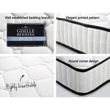 Giselle Bedding Peyton 21cm Pocket Spring Mattress — Tight Top, Minimal Partner Disturbance — Allure Home Collections