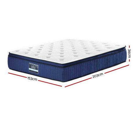 Medium Firm Gel Memory Foam Pocket Spring Mattress, 34cm Queen - Allure Home Collections