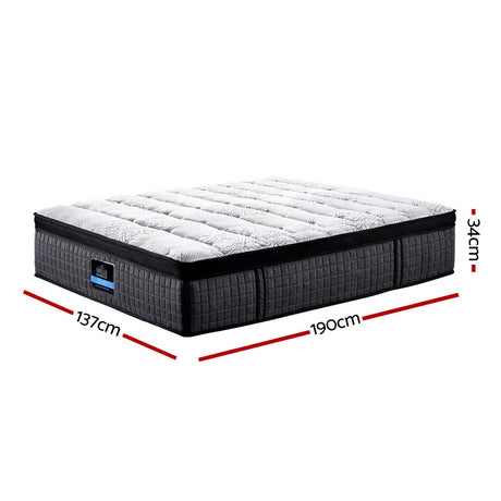 Giselle Bedding 34cm 9-Zone EvenZon Euro Top Pocket Spring Mattress — Belgium Knitted — Allure Home Collections