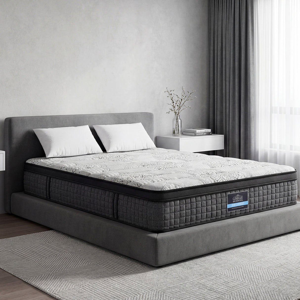 Medium Firm 9 Zone Latex Pocket Spring Mattress, 34cm Double - Allure Home Collections